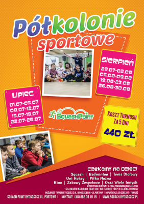 Miniatura wydarzenia - PÓŁKOLONIE SPORTOWE W KLUBIE SQUASHPOINT